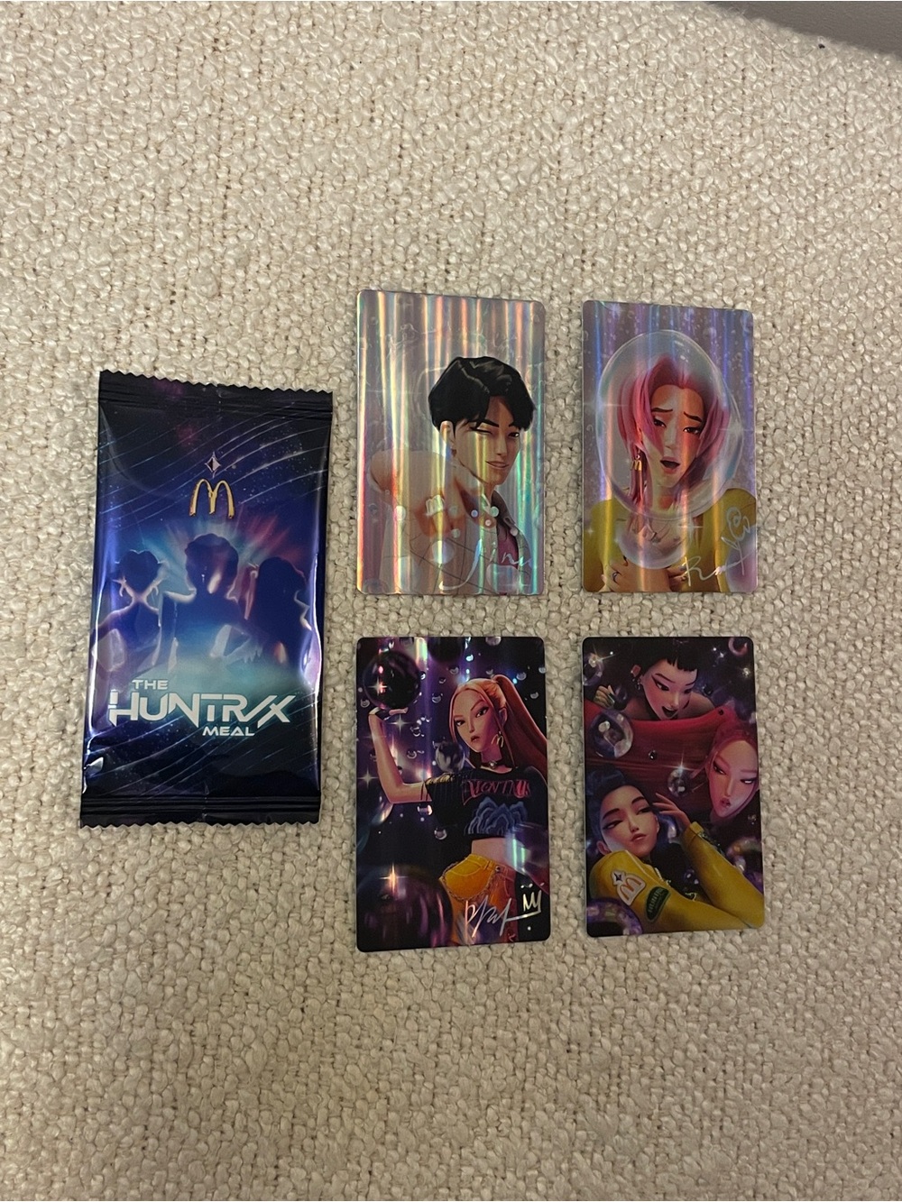 McDonald's x Netflix K-Pop Demon Hunters trading cards - Lot of 4